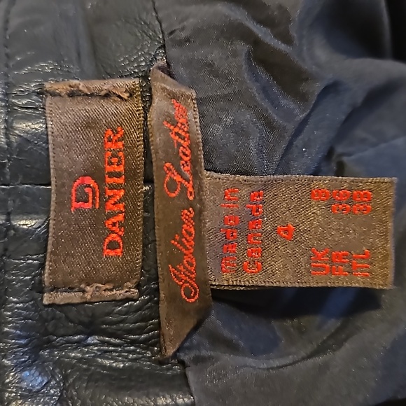 DANIER - Italian Leather Black pants size 4 - Picture 7 of 15